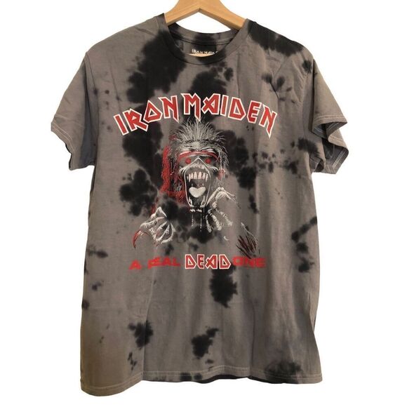 Iron Maiden Dead One Bleached Rock Band Tshirt Men’s Size Small - Picture 1 of 2
